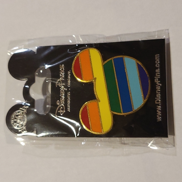 Disney Parks Pride Mickey Head Pin - Picture 1 of 2